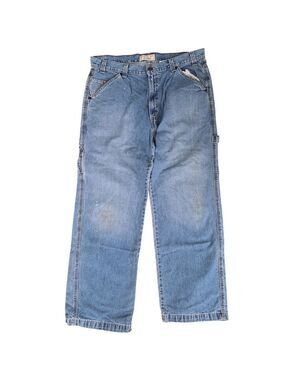 Levi Strauss Signature Carpenter Jeans Mens W36 L32 Blue Denim Workwear Levis